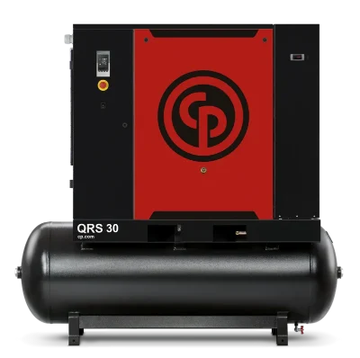 Chicago Pneumatic rotary screw compressor package with receiver and air dryer