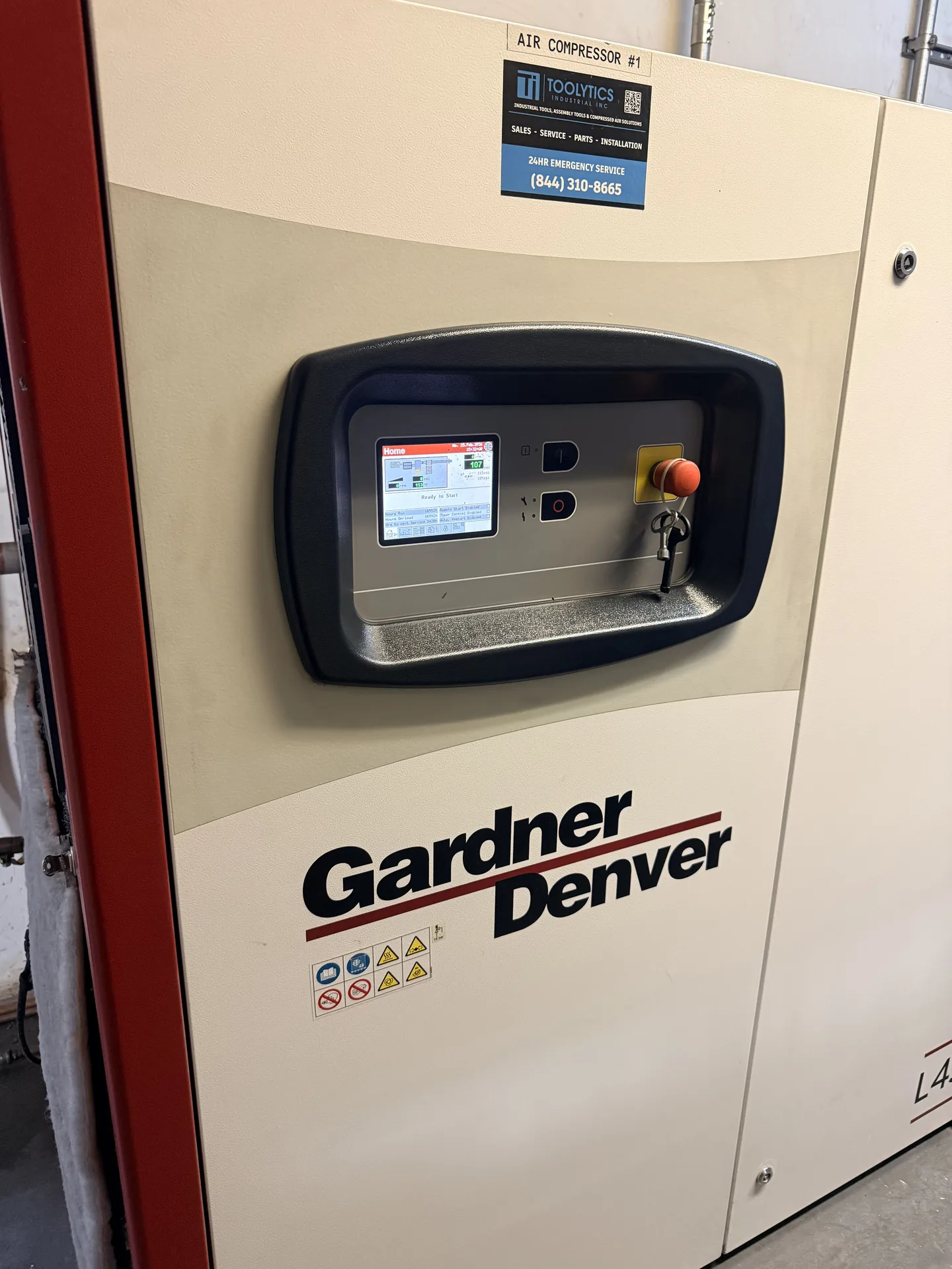 Gardner Denver air compressor installation by Toolytics Industrial